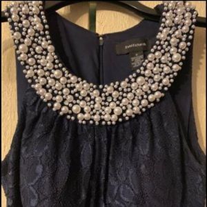 Floor length mermaid style navy blue formal